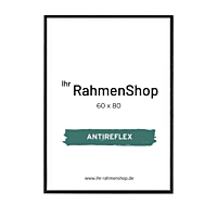 Reflexfreier Holzrahmen, Schwarz, schmal, 60 x 80 cm - Typ 840