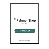 Reflexfreier Holzrahmen, Schwarz, schmal, 61 x 91,5 cm - Typ 840