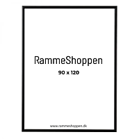 Schwarzer Aluminiumrahmen, matt, schmal, 90 x 120 cm - Typ 672