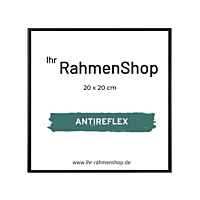 Reflexfreier schwarzer Aluminiumrahmen, matt, schmal, 20 x 20 cm - Typ 672