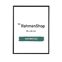 Reflexfreier schwarzer Aluminiumrahmen, matt, schmal, 18 x 46 cm - Typ 672
