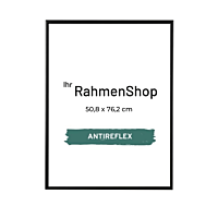 Reflexfreier schwarzer Aluminiumrahmen, matt, schmal, 50 x 75 cm für 50,8 x 76,2 cm Inhalt - Typ 672