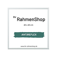 Reflexfreier silberner Aluminiumrahmen, matt, schmal, 20 x 20 cm - Typ 670
