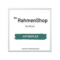 Reflexfreier silberner Aluminiumrahmen, matt, schmal, 15 x 15 cm - Typ 670