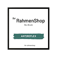 Reflexfreier Holzrahmen, Schwarz, schmal, 15 x 15 cm - Typ 840