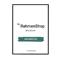 Reflexfreier Holzrahmen, Schwarz, schmal, 18 x 24 cm - Typ 840