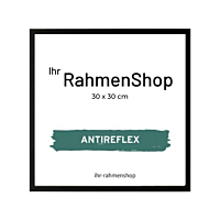 Reflexfreier Holzrahmen, Schwarz, schmal, 30 x 30 cm - Typ 840