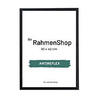 Reflexfreier Holzrahmen, Schwarz, schmal, 30 x 42 cm (A3) - Typ 840