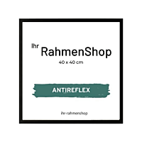 Reflexfreier Holzrahmen, Schwarz, schmal, 40 x 40 cm - Typ 840
