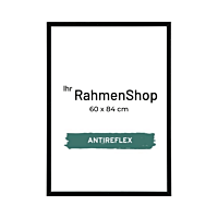 Reflexfreier schwarzer Aluminiumrahmen, glänzend, schmal, 60 x 84 cm (A1) - Typ 9017