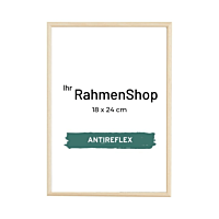 Reflexfreier Holzrahmen, Birkenholz, schmal, 18 x 24 cm - Typ 810