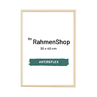 Reflexfreier Holzrahmen, Birkenholz, schmal, 30 x 40 cm - Typ 810
