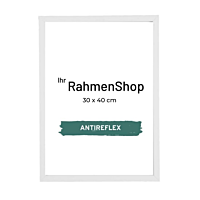 Reflexfreier Holzrahmen, Weiß, schmal, 30 x 40 cm - Typ 860