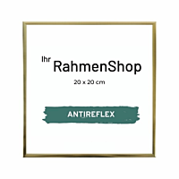 Reflexfreier goldener Aluminiumrahmen, glänzend, schmal, 20 x 20 cm - Typ 9012