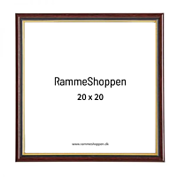 Mahognifarvet Polywoodramme 20x20 cm