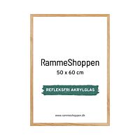 Reflexfreier Holzrahmen, massives Eichenholz, schmal, 50 x 60 cm - Typ 320