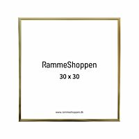 guld aluramme 30x30 cm