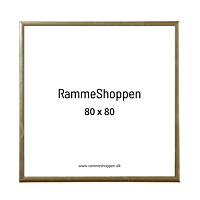 Goldener Aluminiumrahmen, glänzend, schmal, 80 x 80 cm – Typ 9012 