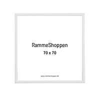 Weißer Aluminiumrahmen, glänzend, schmal, 70 x 70 cm – Typ 9006