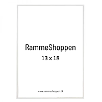 Weißer Aluminiumrahmen, glänzend, schmal, 13 x 18 cm - Typ 9006