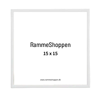 Weißer Aluminiumrahmen, glänzend, schmal, 15 x 15 cm - Typ 9006