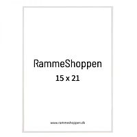Weißer Aluminiumrahmen, glänzend, schmal, 15 x 21 cm (A5) – Typ 9006