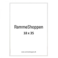Weißer Aluminiumrahmen, glänzend, schmal, 18 x 35 cm - Typ 9006