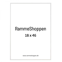 Weißer Aluminiumrahmen, glänzend, schmal, 18 x 46 cm - Typ 9006