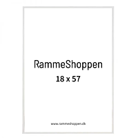 Weißer Aluminiumrahmen, glänzend, schmal, 18 x 57 cm - Typ 9006