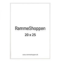Weißer Aluminiumrahmen, glänzend, schmal, 20 x 25 cm - Typ 9006