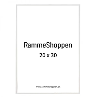 Weißer Aluminiumrahmen, glänzend, schmal, 20 x 30 cm - Typ 9006
