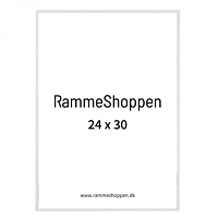 Weißer Aluminiumrahmen, glänzend, schmal, 24 x 30 cm - Typ 9006