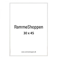 Weißer Aluminiumrahmen, glänzend, schmal, 30 x 45 cm - Typ 9006