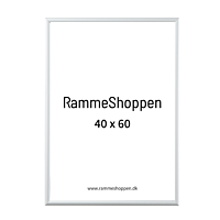 Weißer Aluminiumrahmen, matt, schmal, 40 x 60 cm - Typ 9006