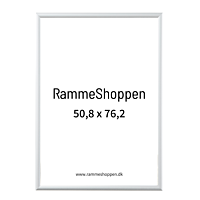 Weißer Aluminiumrahmen, glänzend, schmal, 50 x 75 cm für 50,8 x 76,2 cm Inhalt – Typ 9006