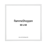 Weißer Aluminiumrahmen, glänzend, schmal, 60 x 60 cm – Typ 9006