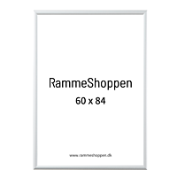 Weißer Aluminiumrahmen, glänzned, schmal, 60 x 84 cm (A1) – Typ 9006