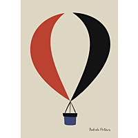 børneplakat med luftballon i farver
