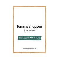 Reflexfreier Holzrahmen, massives Eichenholz, schmal, 33 x 48 cm (A+) - Typ 320