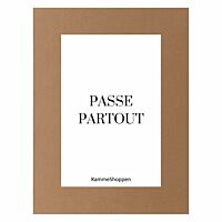 red clay, lerfarvet passepartout