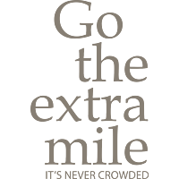 Go the extra mile, hvid plakat