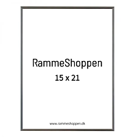 Silberner Aluminiumrahmen, glänzend, schmal, 15 x 21 cm (A5) – Typ 9013