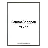 Blank sølv aluminiumsramme 21x30 cm A4