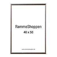Silberner Aluminiumrahmen, glänzend, schmal, 40 x 50 cm - Typ 9013
