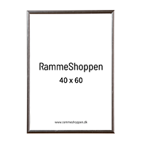 Silberner Aluminiumrahmen, glänzend, schmal, 40 x 60 cm - Typ 9013