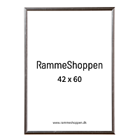 Silberner Aluminiumrahmen, glänzend, schmal, 42 x 60 cm (A2) – Typ 9013