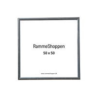 Silberner Aluminiumrahmen, glänzend, schmal, 50 x 50 cm – Typ 9013