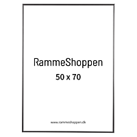 Sølvramme, Blank aluminium, 50x70 cm