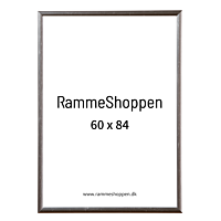 Silberner Aluminiumrahmen, glänzend, schmal, 60 x 84 cm (A1) – Typ 9013
