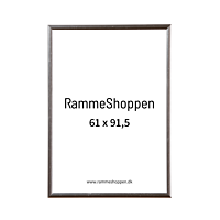 Silberner Aluminiumrahmen, glänzend, schmal, 61 x 91,5 cm – Typ 9013